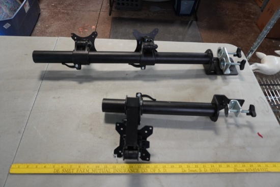 Steel Dual and Single Monitor Mount Stand Lot
