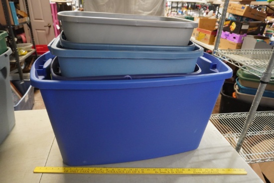 Plastic Storage Tote & Container Set