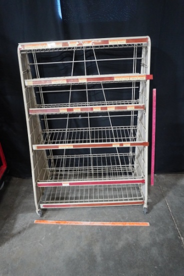 Metal Wire Mid-Century Retail Display Shelf