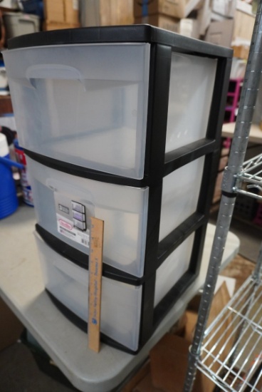 Sterilite 3 Drawer Cart Resin Storage Unit
