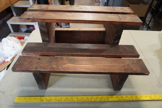 Wood Tiered Wood Display Stand Shelf