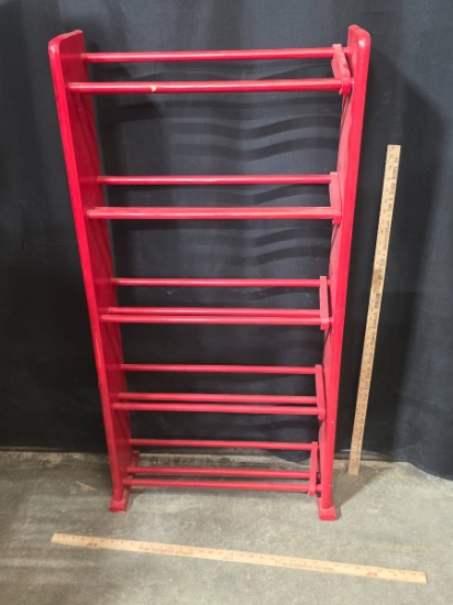 Red Wood Quilt Display Rack