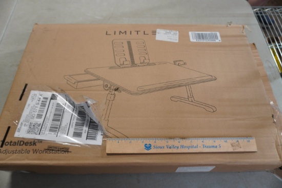 Limitless Total Desk Adjustable Workstation Wood & Metal Laptop Stand (Sealed Box)