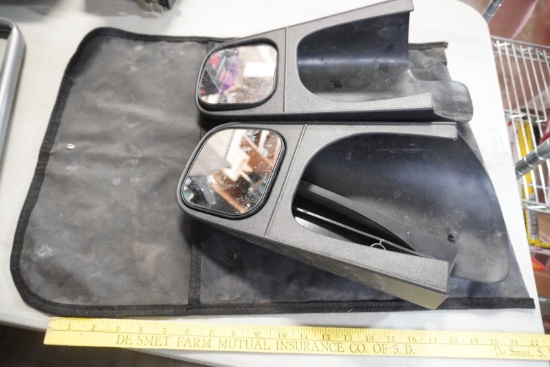 Plastic Tractor Mirror Pair of 2 Side Mirrors