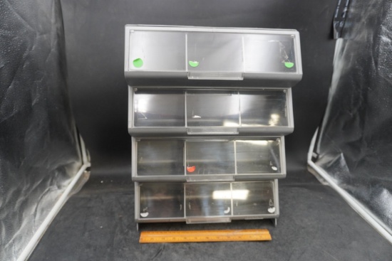Plastic Tilt Out Storage Bin Cabinet Organizer System