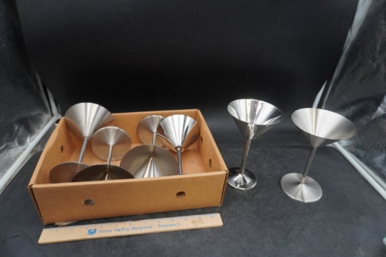 Stainless Steel Martini Glass Set Barware
