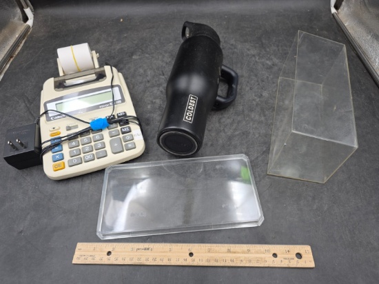Canon P32-DH Calculator & The Coldest Water Stainless Steel & Acrylic Lot