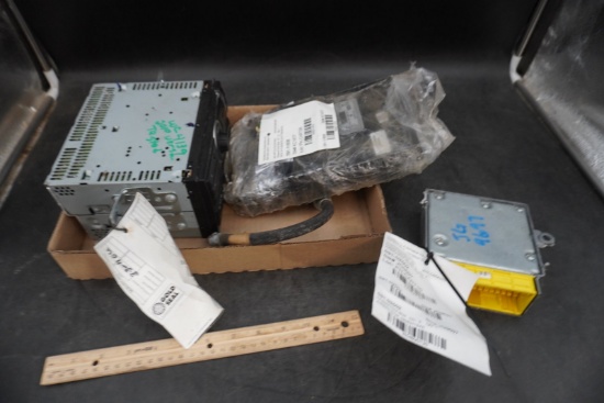Assorted Metal/Plastic Automotive Electronics & Radio Part Collection