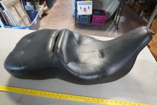 Motorcycle Touring Vinyl Dual Rider Saddle Seat