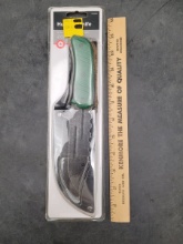 Vintage Hunting Knife Fixed Blade Green Handle Factory (Sealed)