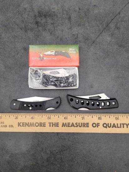 Frost Cutlery Little Whitetail Pocket Knife Lot (3-Pc Set)