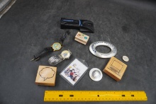 Vintage Watches, Wood Stamps, Pinback Buttons & More (Untested)