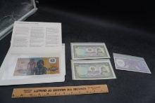 Australian 1988 Commemorative $10 Note, Guinea & Suriname Banknotes (4-Pc Lot)