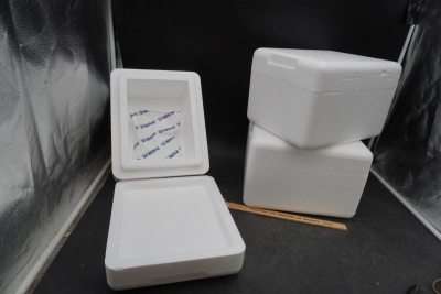 Dur Therm Foam Insulated Shipping Boxes & Glacier Ice Packs (3-Pc Lot)