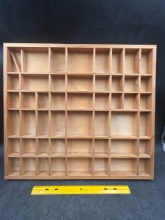 Vintage Shadow Box Display Shelf Wall Cabinet (Broken Divider)
