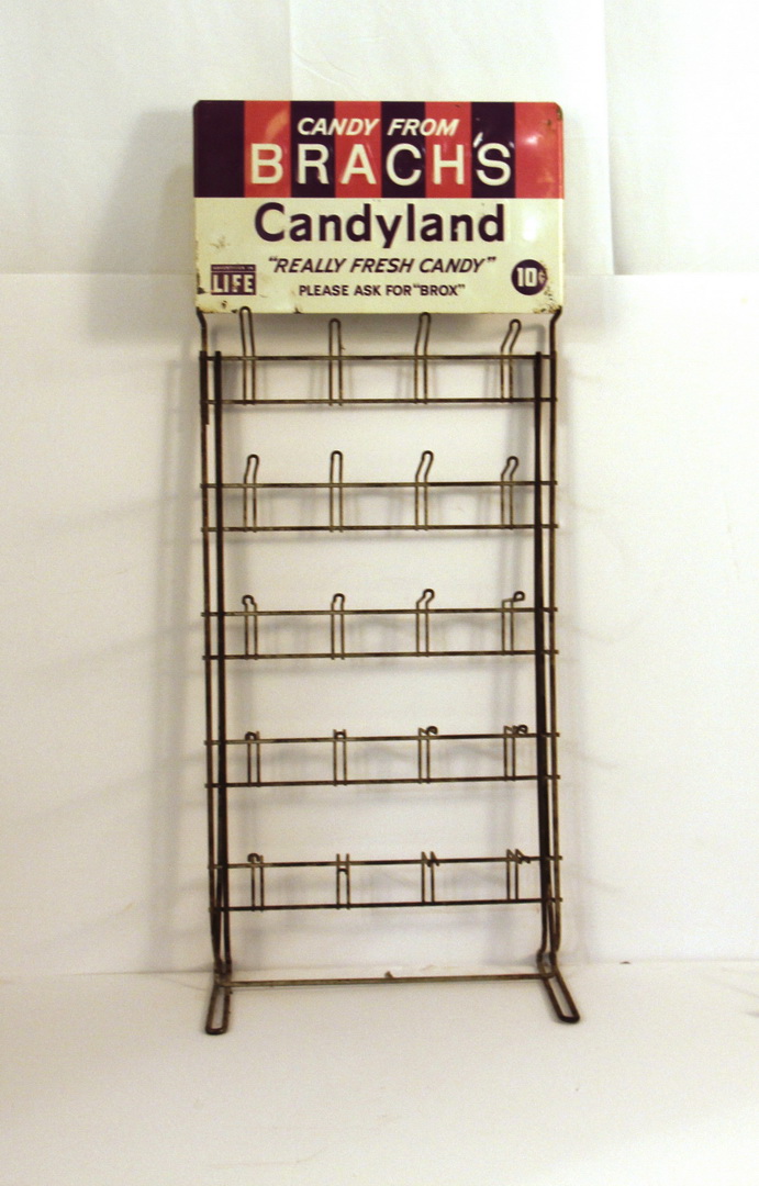 Rare Vintage Brach's Candyland Candy 30 Cents Store Display Sign Rack 