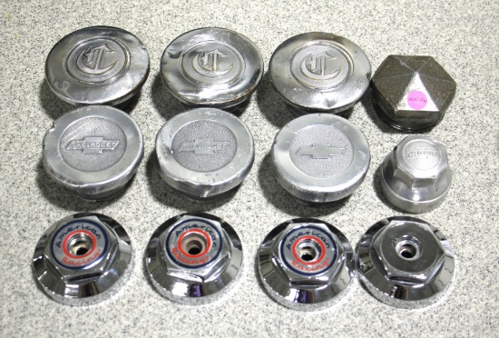 Vintage American Racing Chevy Threaded Hubs & Wheel Caps