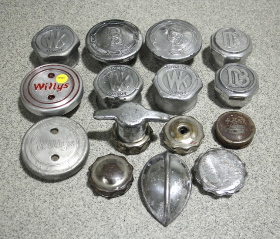 Vintage Willys &  Knight Threaded Wheel Caps