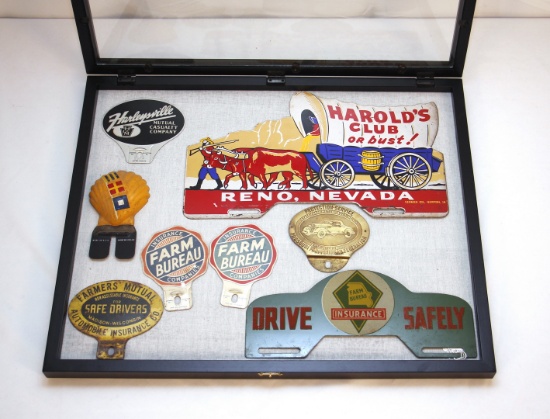 Vintage License Plate Topper Lot Harold's Club