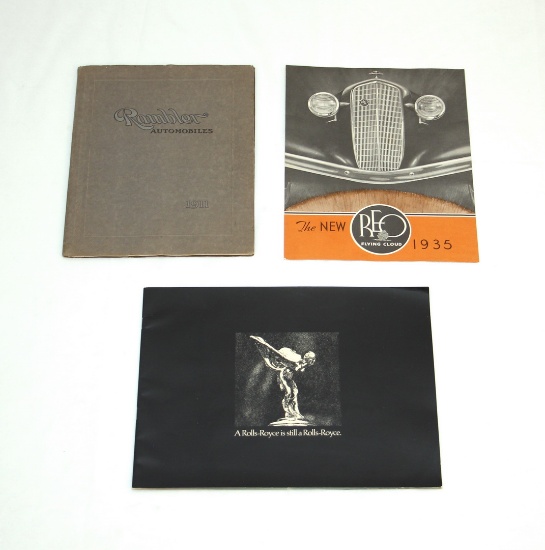 Vintage Rambler Rolls-Royce Reo Catalog Brochures