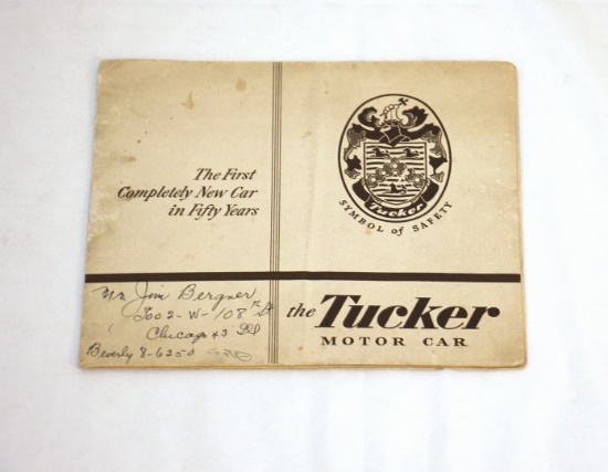 1948 Vintage Rare Tucker Fold Out Brochure