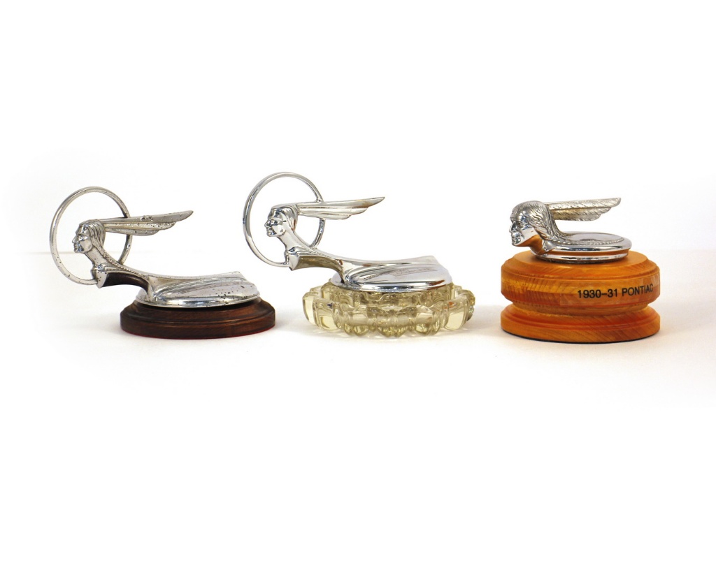 1930-1933 Vintage Pontiac Hood Ornaments (3)