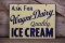 Ask For Wayne Dairy Double-Sided Porcelain Sign