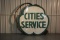 Cities Service Double-Sided Porcelain Sign w/Frame