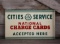 Cities Service National Charge Card Double-Sided Flange Sign