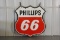 Phillips 66 Double-Sided Porcelain Sign - in Original Frame - 48