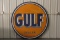 GULF Dealer Gas Station Double-Sided Porcelain Sign - 66