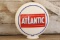 Atlantic Red, White & Blue Milk Glass Gas Pump Globe