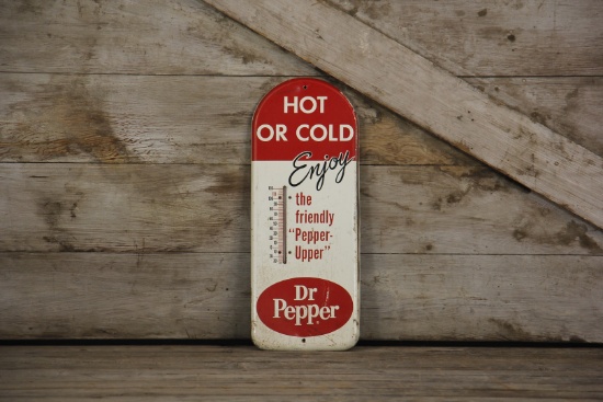 Enjoy Dr Pepper Hot or Cold Advertising Thermometer Sign