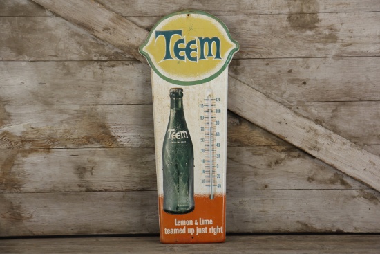 Teem Lemon Lime Soda Thermometer Advertising Sign
