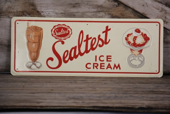 Sealtest Ice Cream Soda Fountain Tin Sign