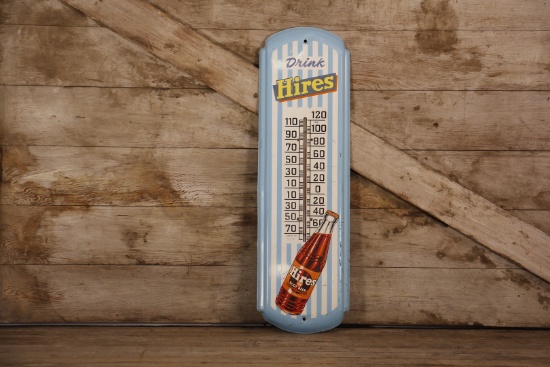 Drink Hires Root Beer Bottle Thermometer Sign