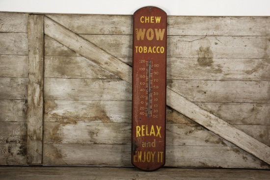 Chew WOW Tobacco Thermometer Sign