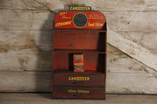 Carter Carburetor Fuel Filter Display Cabinet Sign