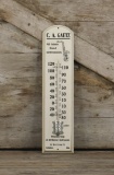 C.A. GAETZ Band Instruments Advertising Thermometer Sign