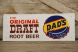 Dad's Root Beer Embossed Tin Advertising Sign