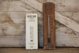 Lot of 2 Thermometers Fort Wayne & Auburn IN Ford Garage