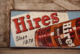 Hires Bottle Embossed Tin Advertising Sign