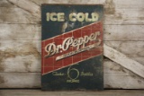 Early Ice Cold Dr Pepper Tin Sign
