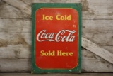 Ice Cold Coca-Cola Sold Here Tin Sign