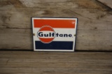 Gulftane Porcelain Gas Pump Plate Sign