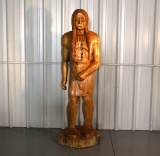 Chainsaw Carved Wood Indian