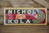 Nichol Kola Embossed Soda Tin Sign