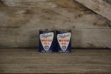 Lot of 2 Packard Automobile Oil Cans Full