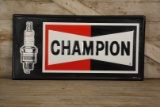 Champion Spark Plugs Embossed Sign