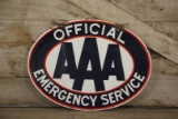 AAA Emergency Service Double-Sided Porcelain Sign